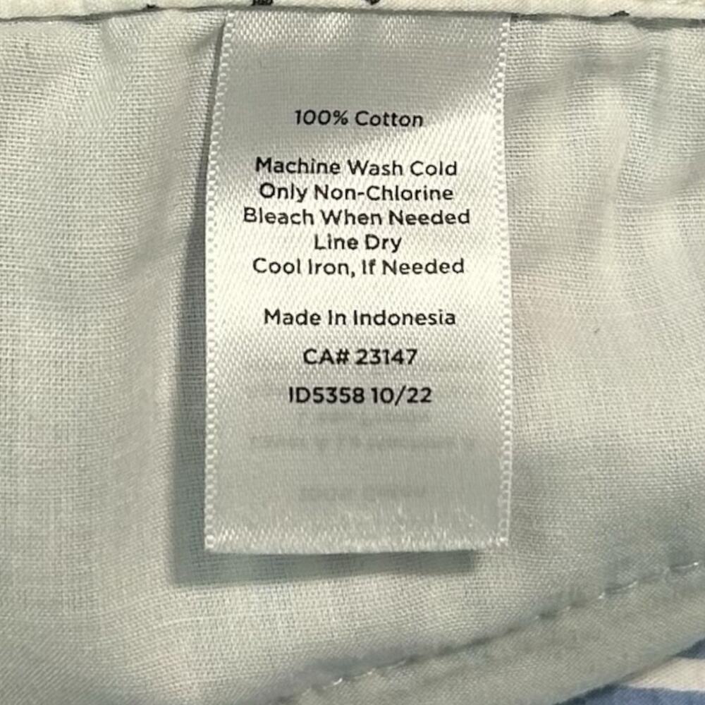Talbots Blue White Striped Seersucker Nautical The Perfect Crop Cropped Pants 12 - Picture 7 of 11